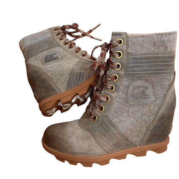 sorel lexie wedge khaki